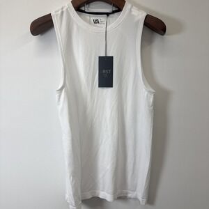 VRST Men's Circuit Seamless Tank Sleeveless Space Dye Pure White NWT size Small